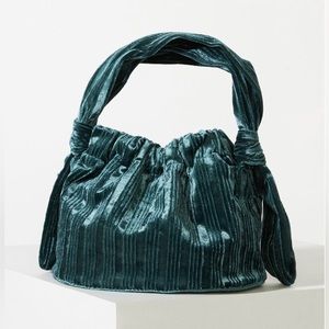 ANTHROPOLOGIE Velvet REMI/REID GOLDIE SHOULDER BAG (TEAL)